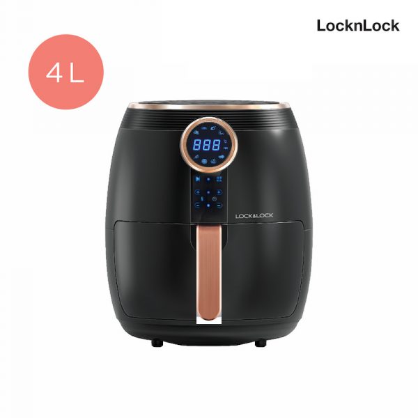 LocknLock หม้อทอดไร้น้ำมัน Air Fryer Digital 4 ลิตร รุ่น EJF376BLK สีดำ