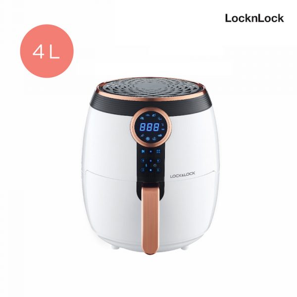 LocknLock หม้อทอดไร้น้ำมัน Air Fryer Digital 4 ลิตร รุ่น EJF376WHT สีขาว