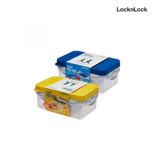 LocknLock กล่องอาหารแบ่งช่อง To Go รุ่น HPL817LBLU สีน้ำเงิน
