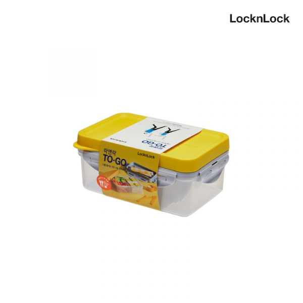 LocknLock กล่องอาหารแบ่งช่อง To Go รุ่น HPL817LYEL สีเหลือง