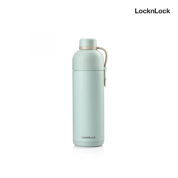 LocknLock ขวดน้ำเก็บความร้อน-เย็น Belt Bottle ความจุ 490ml รุ่น LHC4267MIT สีเขียวมิ้นท์