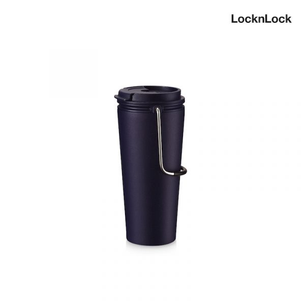LocknLock แก้วน้ำเก็บอุณหภูมิ Bucket Tumbler (Flip) ความจุ 540 ml. รุ่น LHC4269NVY สีน้ำเงิน