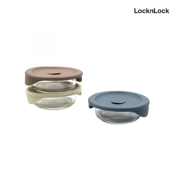 LocknLock ชุดกล่องแก้วใส่อาหาร เซต 3 ชิ้น Meal Container ขนาด 355 ml. รุ่น LLG503S3