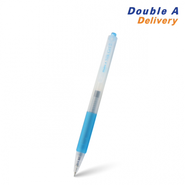 ปากกาเจลสี Double A Silk Gel Pen 0.5 มม. สีฟ้า Sky Blue