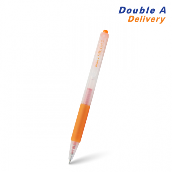 ปากกาเจลสี Double A Silk Gel Pen 0.5 มม. สีส้ม Carrot Orange