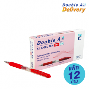 ปากกาเจล Double A Gel Pen 0.5 mm. สีแดง แพ็ค 12 ด้าม