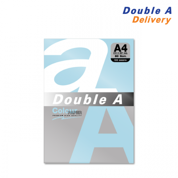 กระดาษสี Double A 80 แกรม แพ็ค 100 แผ่น สีฟ้า Navy Blue