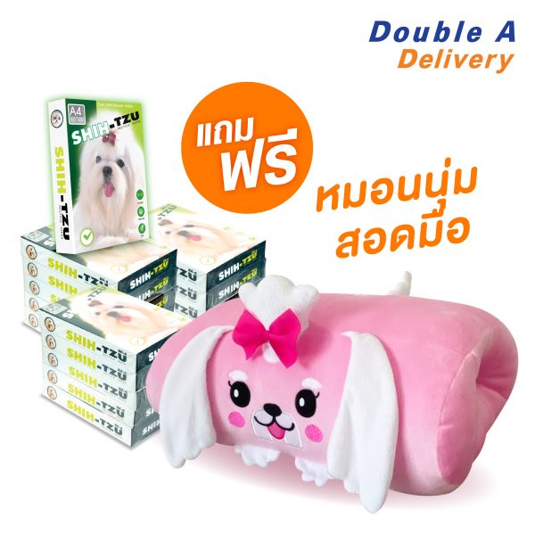 Shih-Tzu Green กระดาษถ่ายเอกสาร A4 80gsm. จำนวน 3 แพ็ค (15 รีม) แถมฟรี หมอนนุ่มสอดมือ มูลค่า 299 บาท