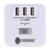 Toshino รางปลั๊ก 4 ช่อง+3USB 3.1A 1 สวิตช์ 2 ม. รุ่น CU-43USB