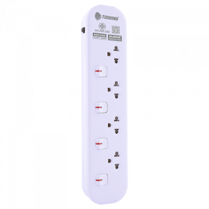 Toshino รางปลั๊กไฟ 4 ช่อง 4 สวิตช์ 3 เมตร 16A/3600W รุ่น JT4-3M