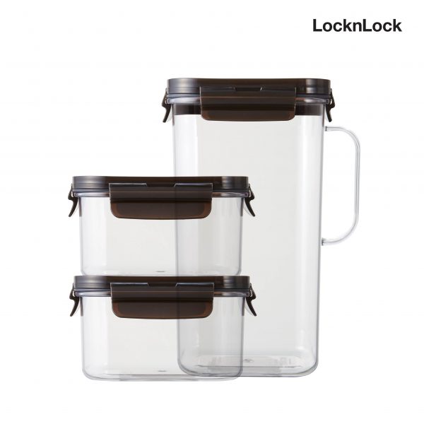 LocknLock - Bisfree Modular Set เซตกล่องถนอมอาหาร 3 ชิ้น รุ่น LBF402S3