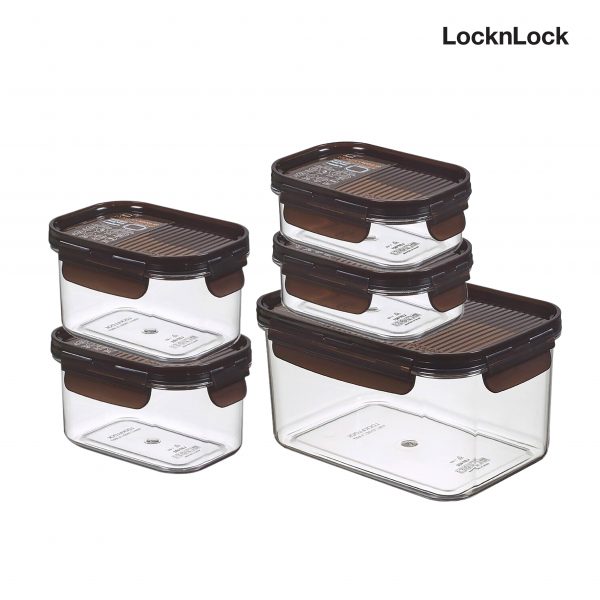 LocknLock เซตกล่องถนอมอาหาร 5 ชิ้น Bisfree Modular Set รุ่น LBF405S5 - Image 2