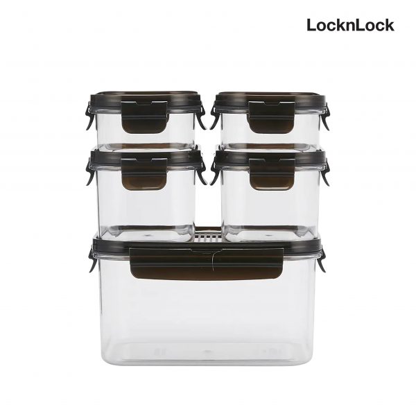 LocknLock เซตกล่องถนอมอาหาร 5 ชิ้น Bisfree Modular Set รุ่น LBF405S5 - Image 3