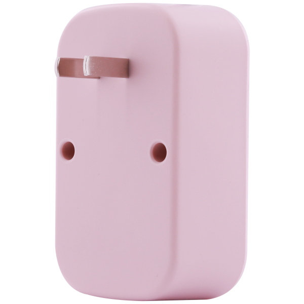 Toshino ปลั๊กแปลงขาแบน+2 USB 2.4A (10A) สีชมพู รุ่น PU-10AP - Image 2