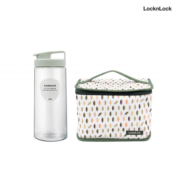 LocknLock เซตกล่องอาหารกลางวันพร้อมกระบอกน้ำ Go Green LocknLock รุ่น HPL816GNS2 - Image 2