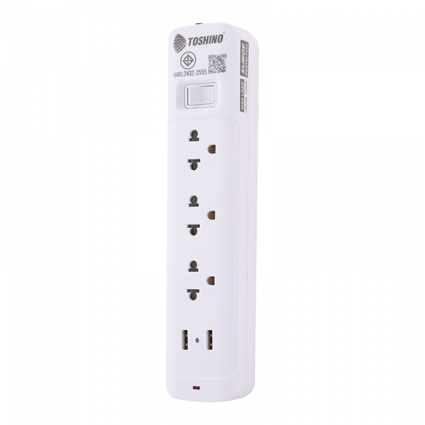Toshino รางปลั๊กไฟ 3 ช่อง 1 สวิตช์ 2 USB ยาว 3 เมตร รุ่น SO-33USB