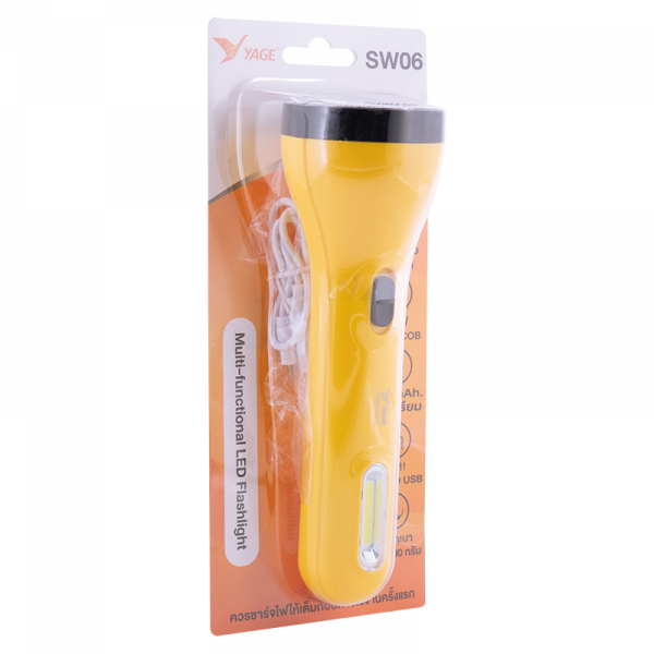 ไฟฉาย LED 1 ดวง 1 W + 1W COB รุ่น YG-SW06Y - Image 2