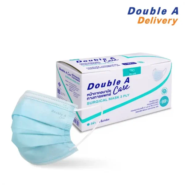 หน้ากากอนามัย 3 ชั้น SURGICAL MASK 3 PLY-สีฟ้า [แบบกล่อง] - Image 2