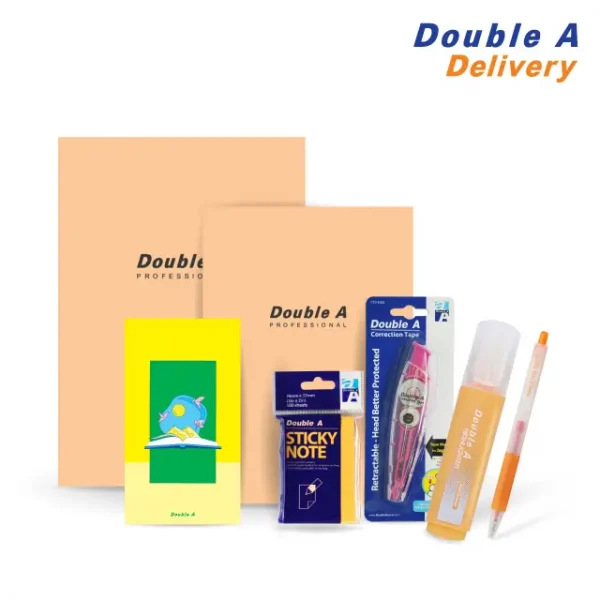 Double A ชุดเครื่องเขียน Back to school Set สีส้ม