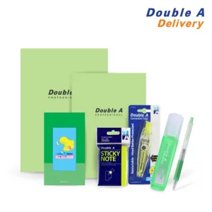 Double A ชุดเครื่องเขียน Back to school Set สีเขียว
