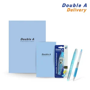 Double A ชุดเครื่องเขียน Back to school Set สีฟ้า (Set เล็ก)