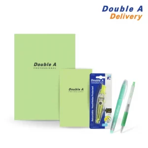 Double A ชุดเครื่องเขียน Back to school Set สีเขียว (Set เล็ก)