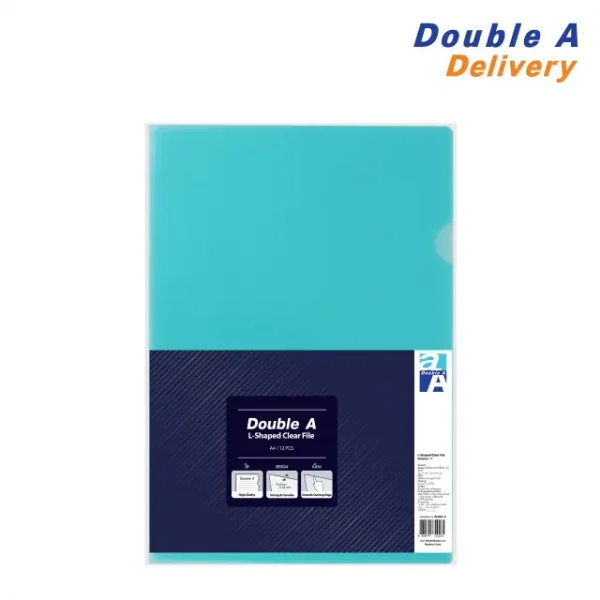 ดั๊บเบิ้ล เอ แฟ้มซองเอกสารชั้นเดียว A4 สีฟ้า Light Blue