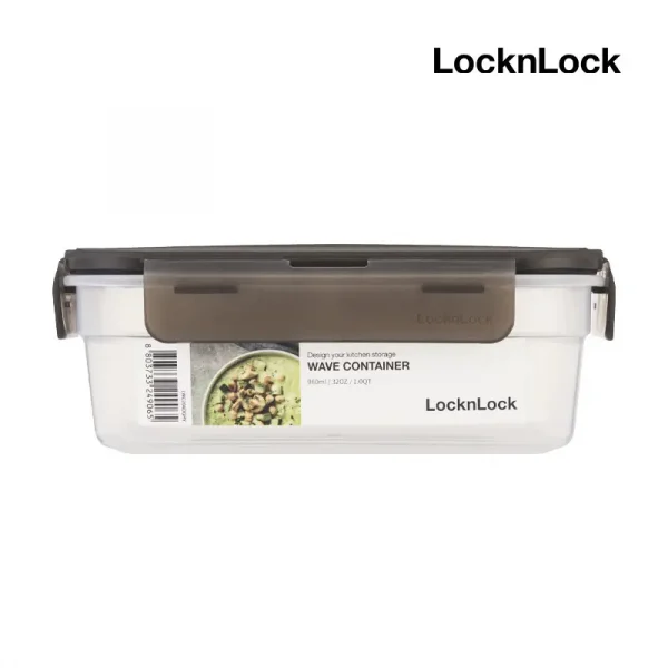 LocknLock กล่องถนอมอาหาร LocknLock WAVE ความจุ 960 ml. รุ่น LWC204DGRY สีเทา