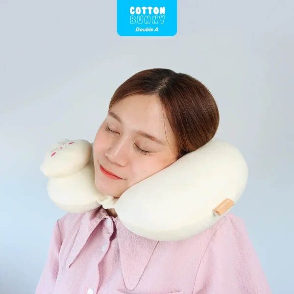 Double A หมอนรองคอ Cotton Bunny V.2 - Image 3