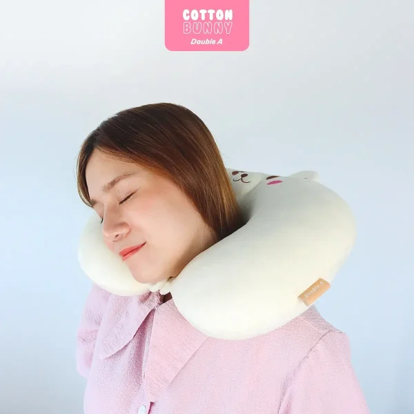 Double A หมอนรองคอ Cotton Bunny V.1 - Image 3