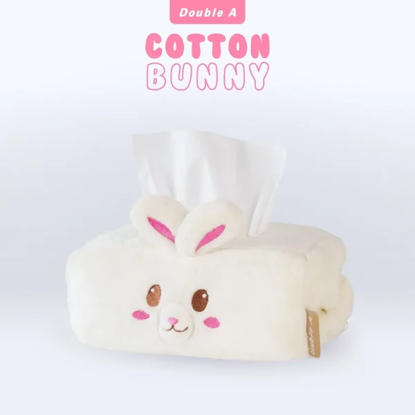 Double A ที่คลุมบรรจุภัณฑ์ทิชชู Cotton Bunny - Image 2