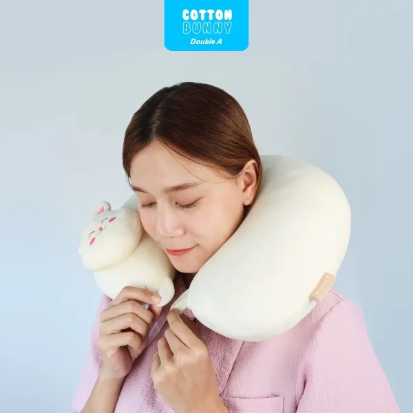 Double A หมอนรองคอ Cotton Bunny V.2 - Image 4