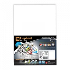 สติ๊กเกอร์A4ขาวด้าน ช้าง 210x297มม(50:P)
