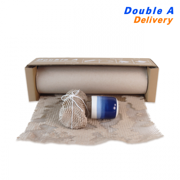 Double A Honeycomb Eco Wrap with Dispenser กระดาษรังผึ้งกันกระแทกพร้อมกล่องยืดกระดาษในตัว - Image 2