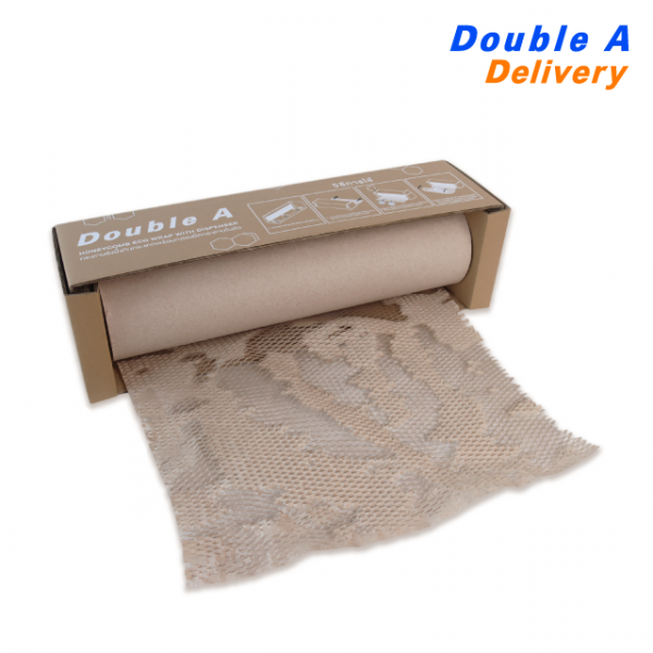 Double A Honeycomb Eco Wrap with Dispenser กระดาษรังผึ้งกันกระแทกพร้อมกล่องยืดกระดาษในตัว