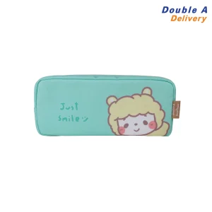 กระเป๋าดินสอ 10x5x22 cm. ลาย Bear Please สีเขียว