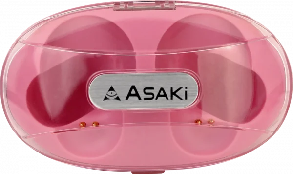 Asaki หูฟังบลูทูธพร้อมกล่องชาร์จ AK-Buds Pro สีชมพู - Image 3