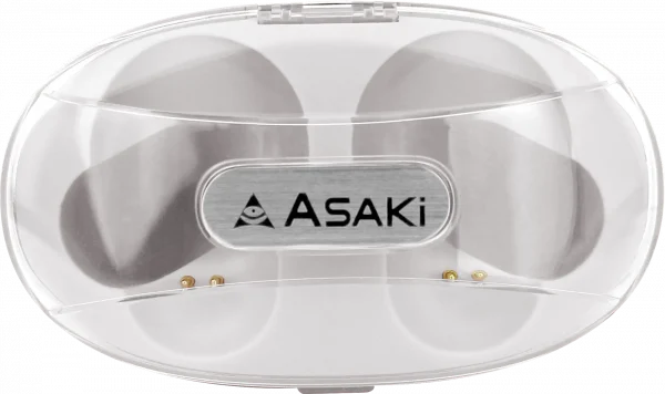 Asaki หูฟังบลูทูธพร้อมกล่องชาร์จ AK-Buds Pro สีขาว - Image 4