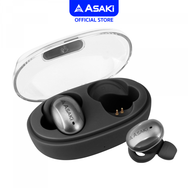 Asaki หูฟังบลูทูธพร้อมกล่องชาร์จ AK-Buds Pro สีดำ