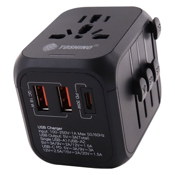 Toshino ปลั๊กแปลงขาชาร์จเร็ว 30W DE-30WPD แถมฟรี กระเป๋าใส่พกพา + สายชาร์จ C To C - Image 9