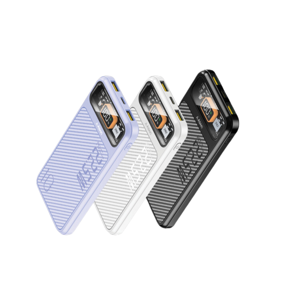 Asaki Power Bank 10000 mAh มี มอก. พาวเวอร์แบงค์ เเบตเตอรี่สำรอง ชาร์จเร็ว 22.5W จอ LED รุ่น A-B3566F-สีขาว - Image 3