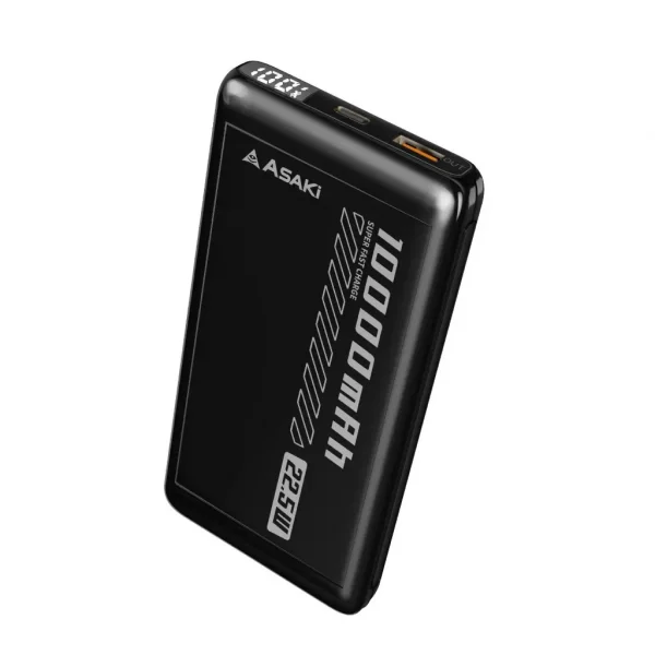 Asaki Power Bank 22.5W Fast Charge พาวเวอร์แบงค์ 10000 mAh. ชาร์จเร็ว มี มอก. รุ่น A-B3568F-สีดำ - Image 5