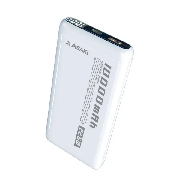 Asaki Power Bank 22.5W Fast Charge พาวเวอร์แบงค์ 10000 mAh. ชาร์จเร็ว มี มอก. รุ่น A-B3568F-สีขาว - Image 3