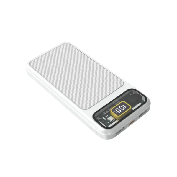 Asaki Power Bank 10000 mAh มี มอก. พาวเวอร์แบงค์ เเบตเตอรี่สำรอง ชาร์จเร็ว 22.5W จอ LED รุ่น A-B3566F-สีขาว - Image 2