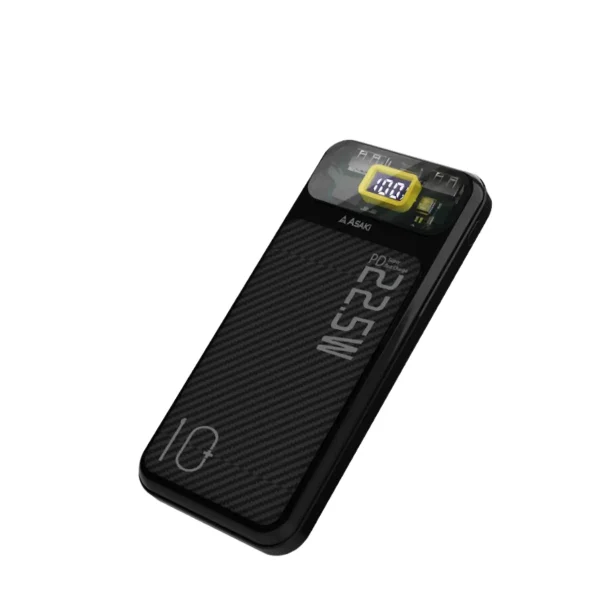 Asaki Power Bank 10000 mAh มี มอก. พาวเวอร์แบงค์ เเบตเตอรี่สำรอง ชาร์จเร็ว 22.5W จอ LED รุ่น A-B3566F-สีดำ - Image 2