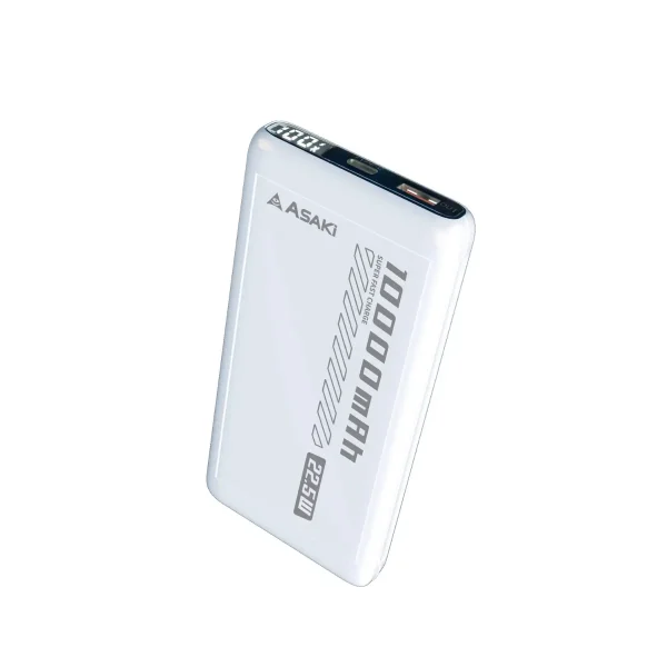 Asaki Power Bank 22.5W Fast Charge พาวเวอร์แบงค์ 10000 mAh. ชาร์จเร็ว มี มอก. รุ่น A-B3568F-สีขาว