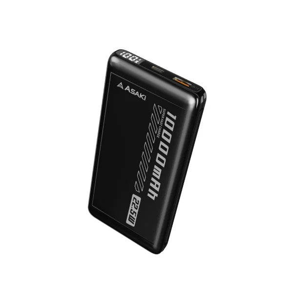 Asaki Power Bank 22.5W Fast Charge พาวเวอร์แบงค์ 10000 mAh. ชาร์จเร็ว มี มอก. รุ่น A-B3568F-สีดำ