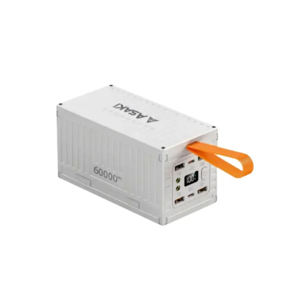 Asaki Power Bank 60000 mAh. Fast Charge 22.5W พาวเวอร์แบงค์ มี มอก.ชาร์จเร็ว USB 4 ช่อง รุ่น A-B3601F สีขาว - Image 2