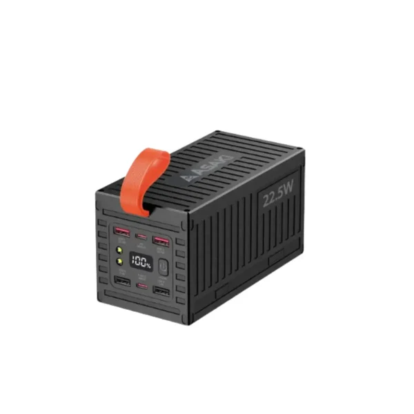 Asaki Power Bank 60000 mAh. Fast Charge 22.5W พาวเวอร์แบงค์ มี มอก.ชาร์จเร็ว USB 4 ช่อง รุ่น A-B3601F สีดำ - Image 2
