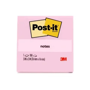 Post-it 654-PK 3x3 นิ้ว สีชมพูพาสเทล